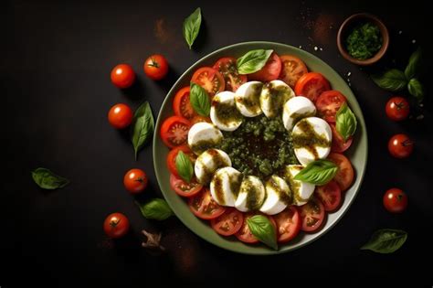 Premium Photo Delicious Traditional Italian Caprese Salad With Sliced