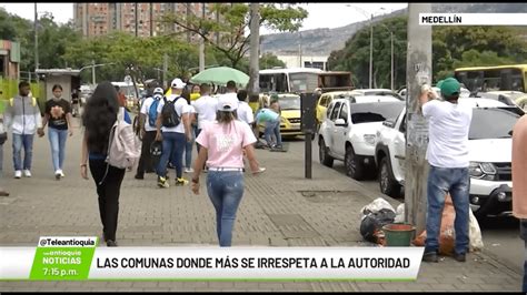 Las Comunas Donde M S Se Irrespeta A La Autoridad Teleantioquia