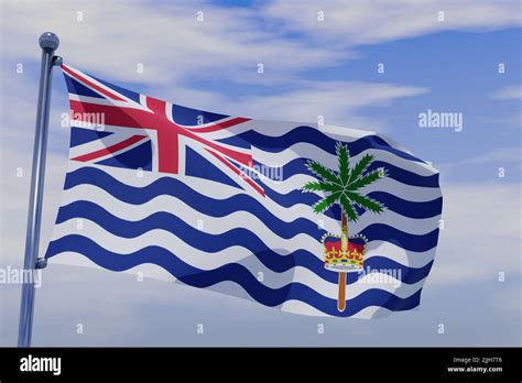 A D Illustration Of Waving Flag Of British Indian Ocean Territory With