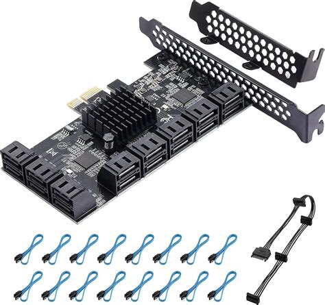 BEYIMEI PCIE SATA Karte 16 Ports 6 Gbit S SATA 3 0 PCIe Karte PCIe Zu