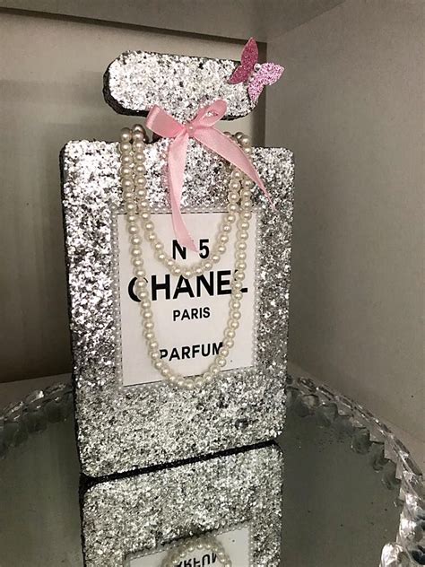 Classy And Fabulous Coco Chanel Bling Perfume Bottle With Pearls Diy