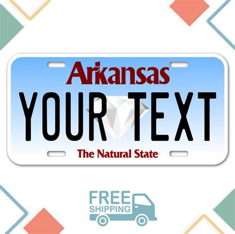 Arkansas License Plate Sticker Color Barb Marice