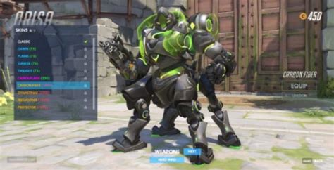 Overwatch: All Orisa Skins & Legendary Skins