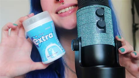 Asmr Minty Gum Chewing And Putting Gems On My Blue Yeti Mic Final Part