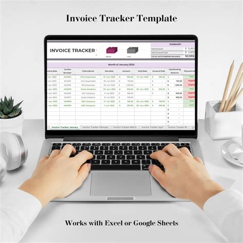 Invoice Tracker Google Sheets, Invoice Tracker Spreadsheet, Invoice Management Tool, Small ...