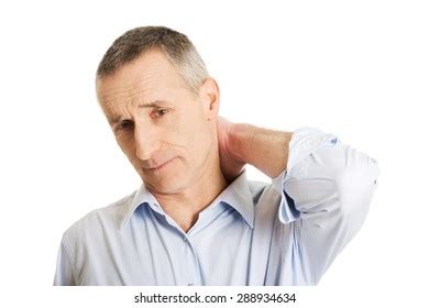 Mature Man Suffering Neck Pain Stock Photo Shutterstock