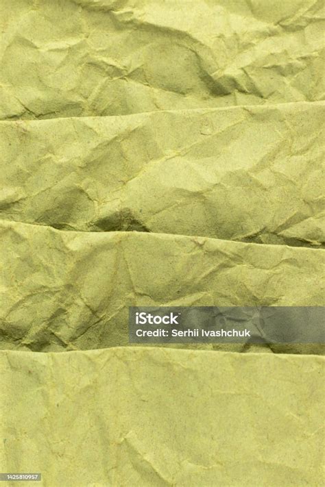 Green Crumpled Kraft Paper Background Stock Photo Download Image Now