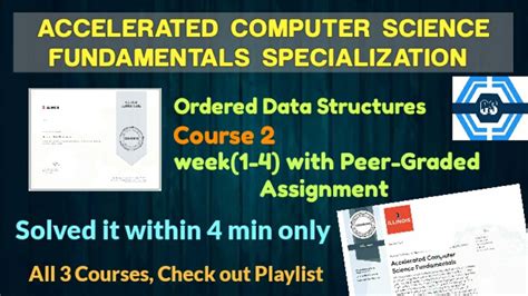 Ordered Data Structures Coursera All Week1 4 Quiz Answers Solved