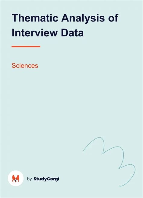 Thematic Analysis Of Interview Data Free Essay Example