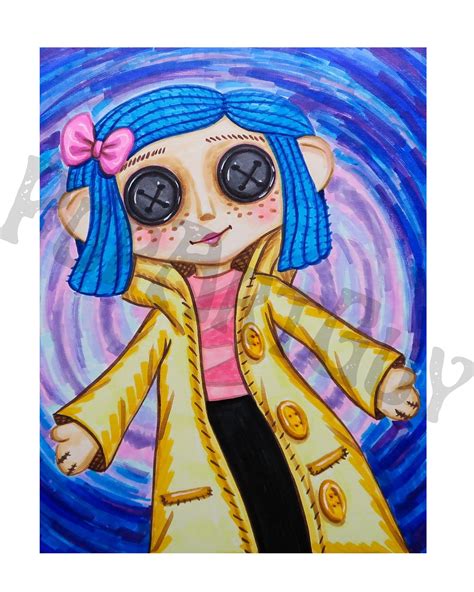 Coraline Art Print, Fan Art, Movie Art, Iconic Movies, Prints From Original Paintings, Unique ...