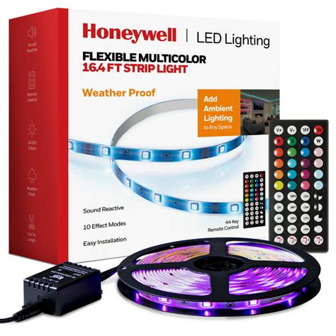 Honeywell Multi Color Sound Reactive Rgb Led Strip Light With Remote