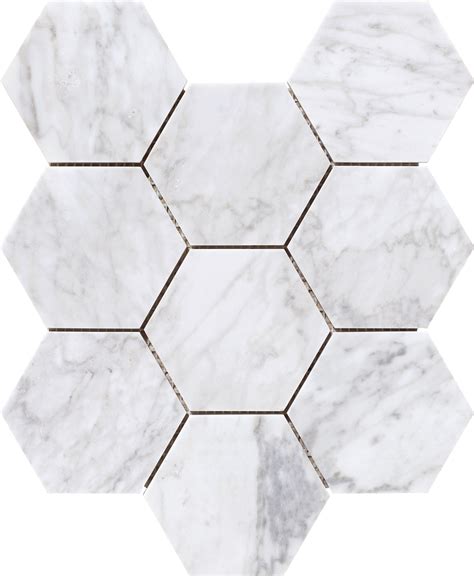 White Marble Hexagonal Ceramic Tiles Chase Tiles