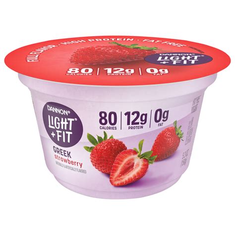 Save On Dannon Light Fit Fat Free Strawberry Greek Yogurt Cup Order