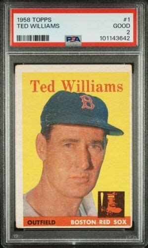 Topps Ted Williams Psa Good Just Graded Ebay