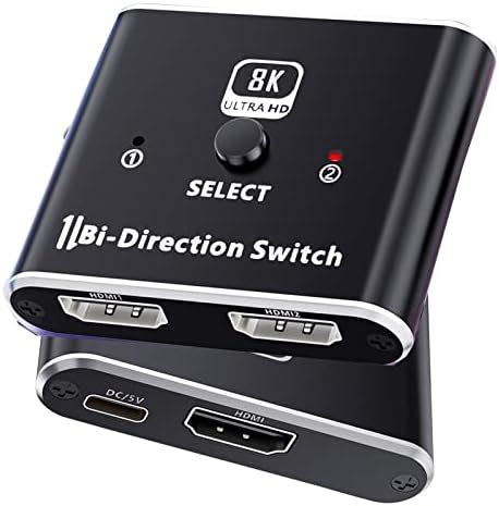 HDMI 2 1 Splitter Switch Bi Directional Upgraded BolAAzuL HDMI