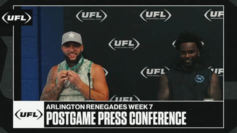 Arlington Renegades Week 7 Postgame Press Conference United Football