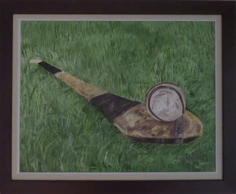 Hurley and Sliotar Oil on Canvas