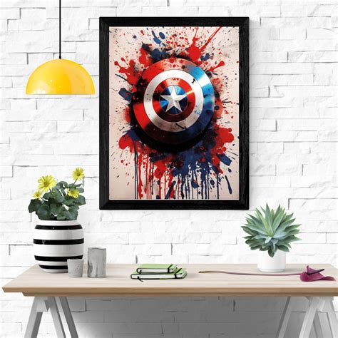 Captain America Shield Poster Instant Download Printable Superhero ...