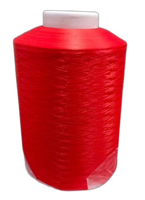 Red Dyed Polyester Yarn Lustre Semi Dull Denier At Rs Kg