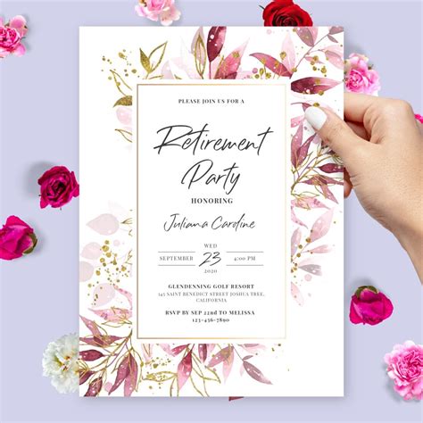 Retirement Party Invitations Printed Or Digital