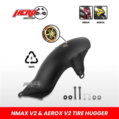 Nmax Aerox V1 V2 Tire Hugger Rear Fender With Bolts Color Matte Black