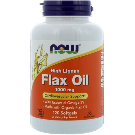 Now Foods High Lignan Flax Oil Mg Softgels By Iherb