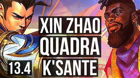 XIN ZHAO Vs K SANTE TOP Rank 2 Xin Quadra 6 Solo Kills Legendary