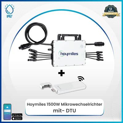 Hoymiles HM 1500W Micro Wechselrichter Mit DTU WLite VDE Konform