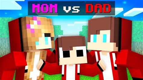 Maizens Mom Vs Maizens Dad In Minecraft Parody Story Jj And Mikey