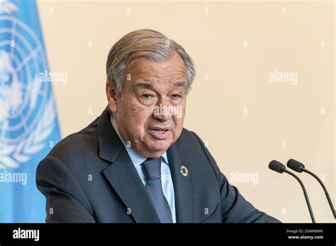 New York Usa September 2021 Un Generalsekretär Antonio Guterres