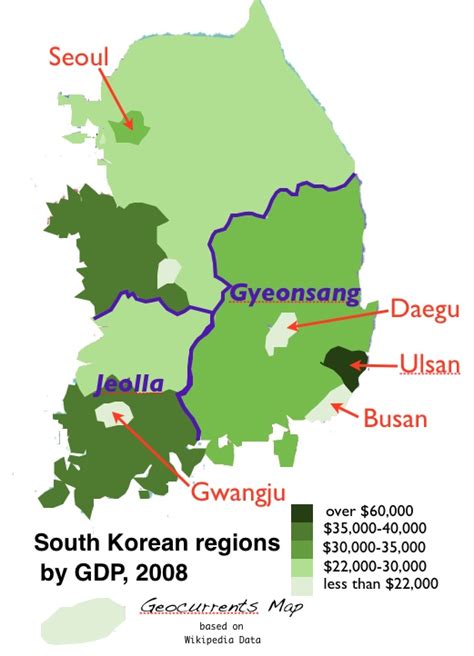 South Koreas Shifting Economic Geography Geocurrents