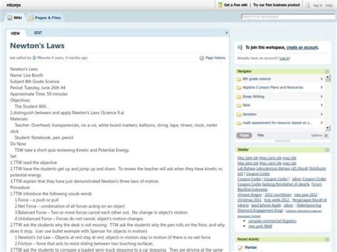 Newton S Laws Lesson Plan For 8th Grade Lesson Planet