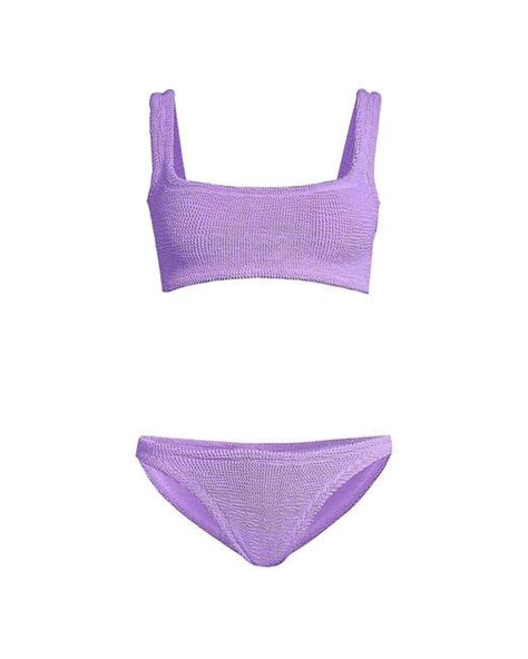 Hunza G Synthetic Xandra Piece Bikini Set In Lilac Purple Lyst