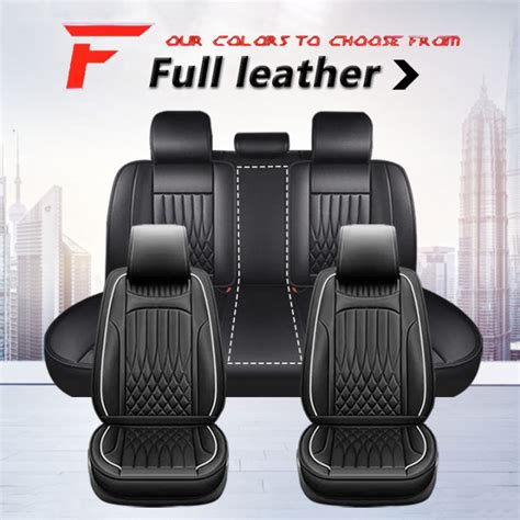 5 Seat Car Leather Seat Cover Car Seat Protector For Mitsubishi Mirage Hyundai Starex Toyota