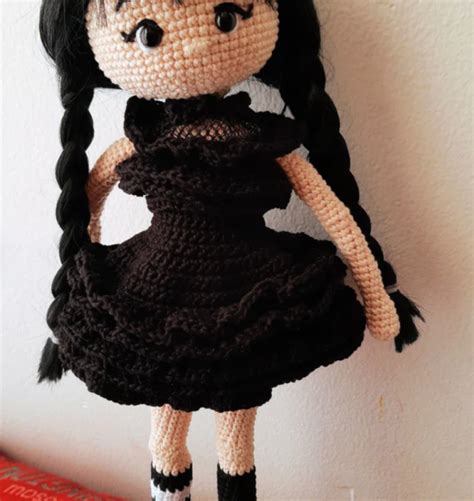 You Can Crochet A Wednesday Addams Doll And It S Absolutely Adorbs