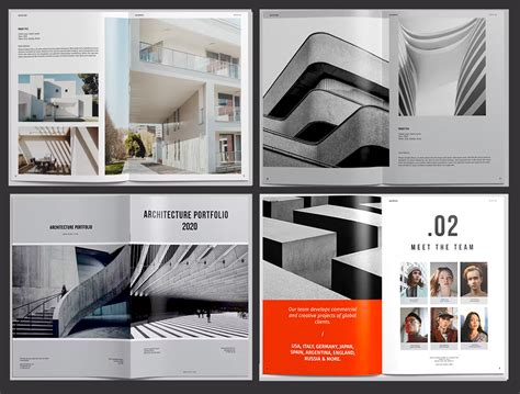 Free Architecture Portfolio Templates Minimalist Interior Design