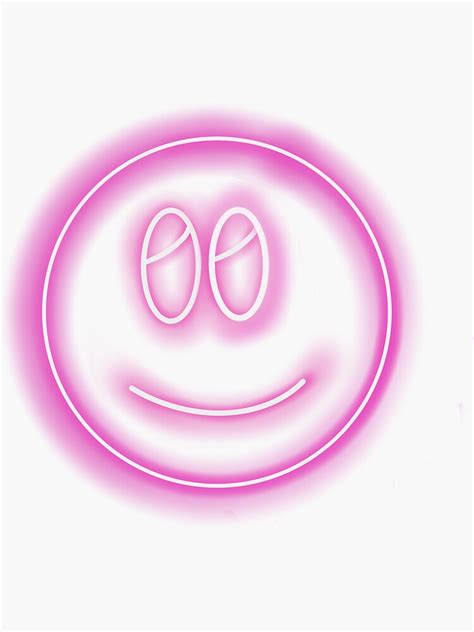 Neon Smiley Face Sticker For Sale By Heyitslexii Redbubble