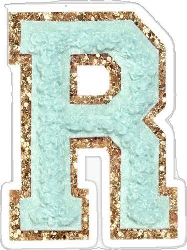 Preppy Mint Varsity Letter R Sticker For Sale By Riley En