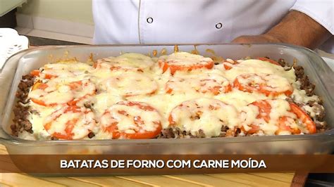 Batatas De Forno Com Carne MoÍda Youtube