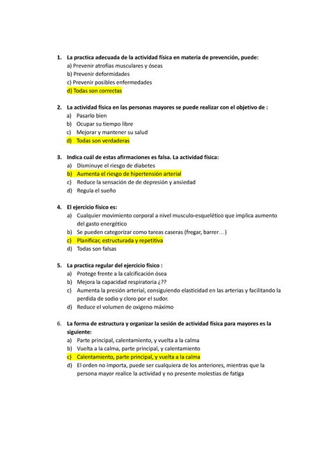 1er parcial geriatria La practica adecuada de la actividad física en