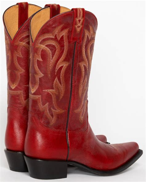 Shyanne® 12" Red Leather Snip Toe Western Boots | Boot Barn