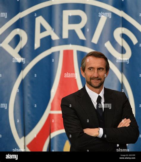 Jean Claude Blanc Attending The French First League Football Match