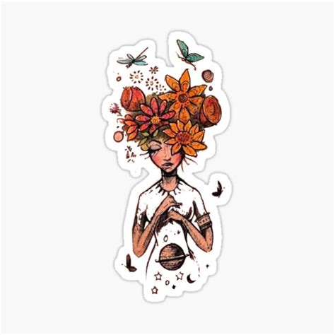 The Lady Of The Planets Sticker For Sale By Victorios Redbubble