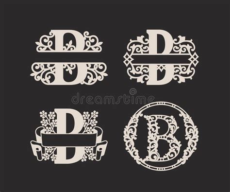 Monogramas De Divisi N De Alfabetos Monograma De Carta Dividida