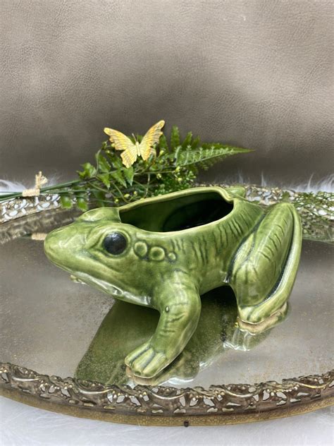 Vintage Large Mccoy Frog Planter Etsy