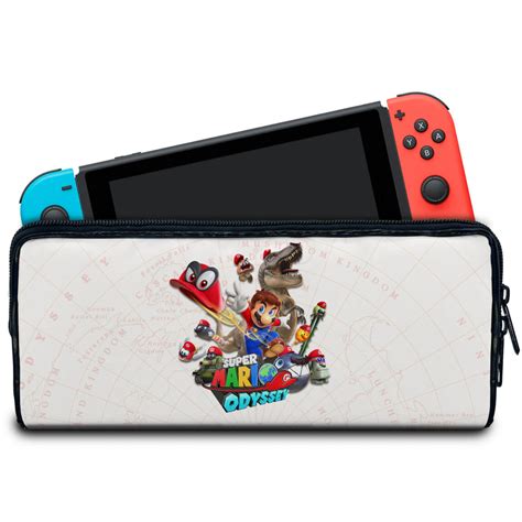 Case Nintendo Switch Bolsa Estojo Super Mario Odyssey Pop Arte Skins