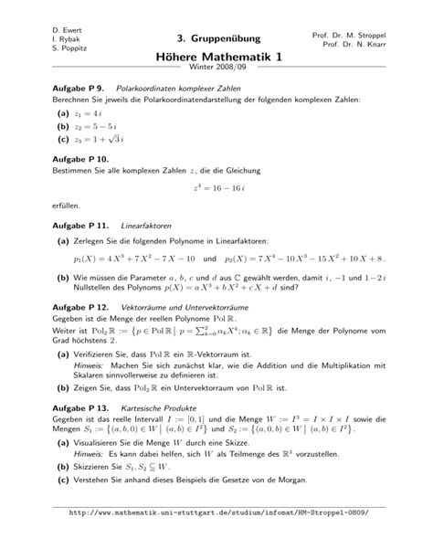 Höhere Mathematik 1