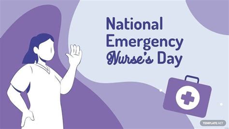 National Emergency Nurses Day Drawing Background In Illustrator 