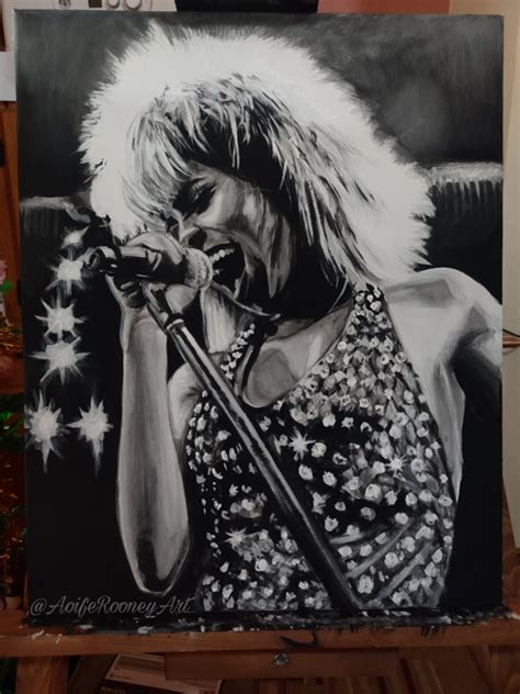 Tina Turner Original 40x50cm Stretched Canvas Acrylic Painting With