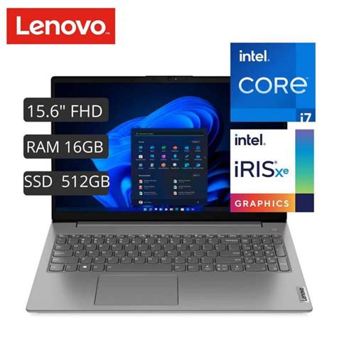 Laptop Lenovo 156 Fhd I7 1255u 16gb Ram 512gb Ssd V15 G3 Iap 82tt00d0lm